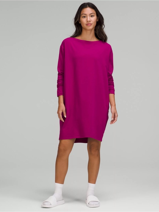 lululemon athletica Dresses & Skirts - lululemon athletica Long Sleeve Tunic Dress in Magenta